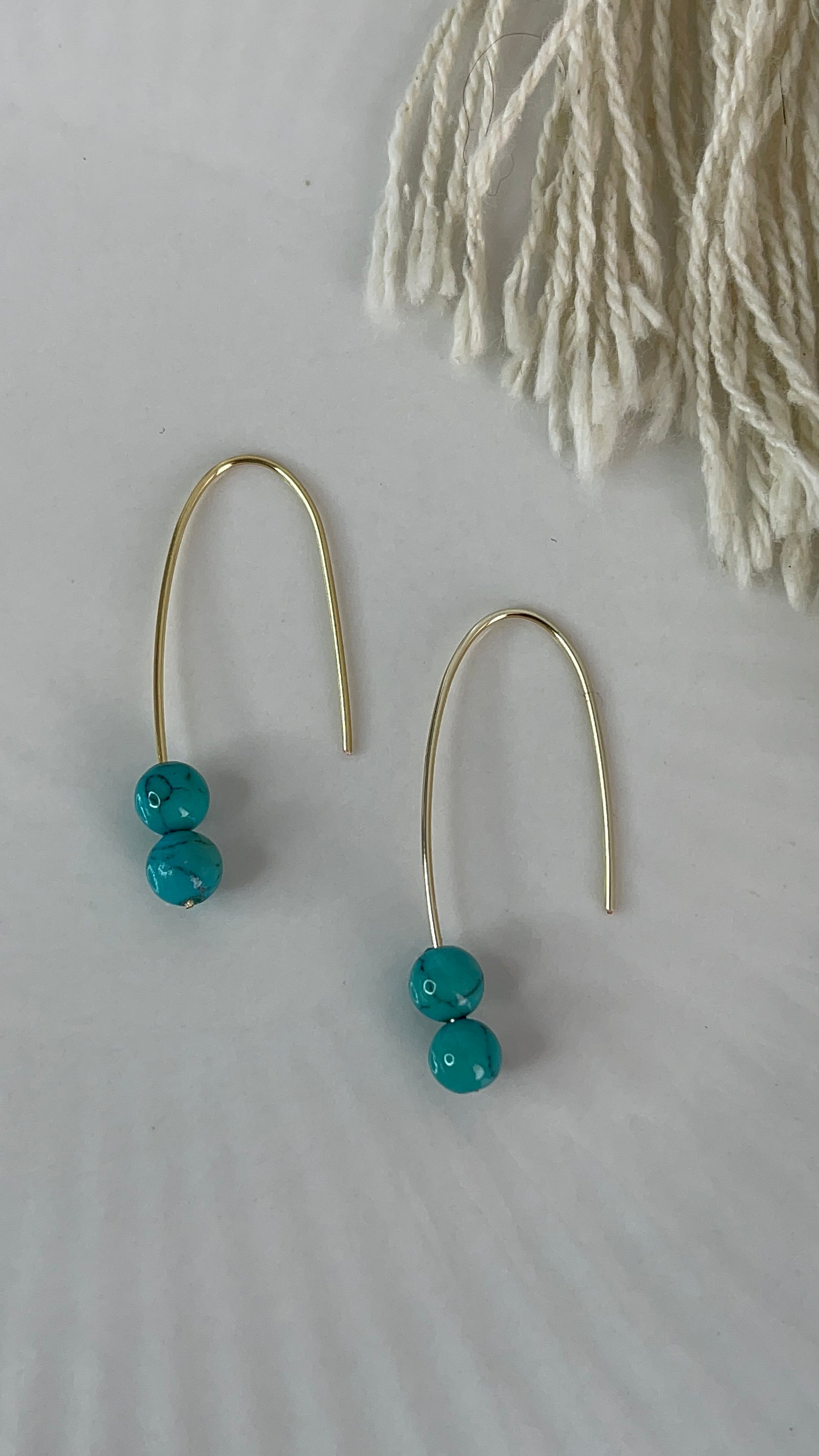 Turquoise Hoops